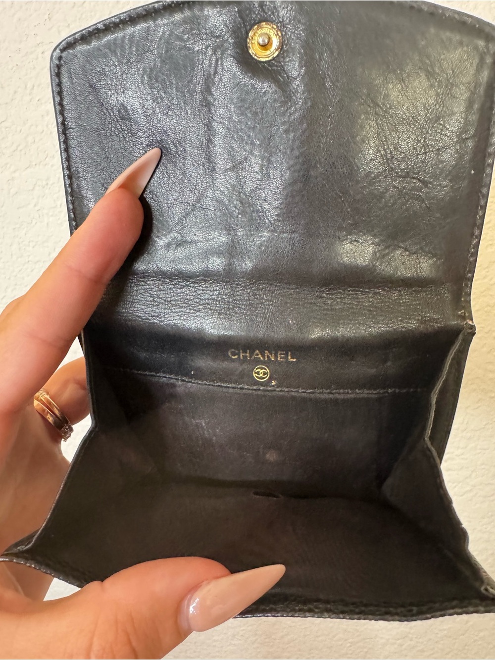CHANEL Black Quilted CC Fold Wallet - Picture 3 of 5